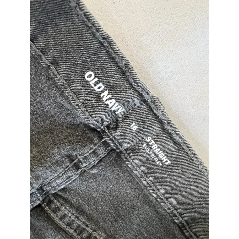Old Navy Straight Jeans Youth Boys‎ Sz 16 Regular Black  Comfortable Stylish NWT